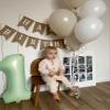 Number Balloons 1, 40 Inch One Balloons for 1st Birthday Girl Boy 1 11 21 Party Decorations Baby Shower Photo Shoot, Olive Green 1 Balloon view 2