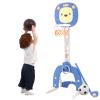 Ark miido 4-in-1 Basketball Hoop for Kids Toddler Sports Activity Center Height Adjustment with Football/Soccer Goal, Golf Game, and Ring Toss Indoor and Outdoor Play Set for Boys and Girls (Blue) view 1