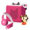 Toniebox Audio Player Headphones Bundle - Listen, Learn, and Play with One Huggable Little Box - Pink view 1