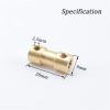 2pcs Copper Coupling Drive Shaft Connector Motor Shaft Coupling 2/2.3/3/4mm to 2/3/3.17/4/ 5mm with Screw for RC Boat Car&Robot (Size : 3 to 6mm) view 2