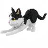 alltogetho Cow Cat Model Micro Mini Building Block Toys Sets: Enjoy Layered Black-and-White Patterns with The Dynamic Running Pose view 1