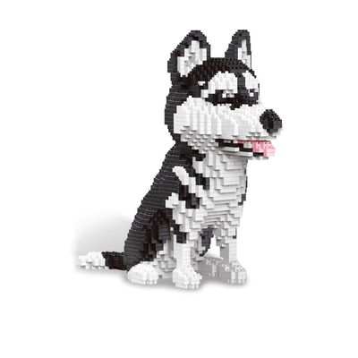 alltogetho 9inch Hight Husky Dog Model Micro Mini Building Blocks Set: A Fun Gift & Educational Recreational Toy for Pet Lovers