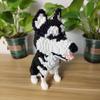 alltogetho 9inch Hight Husky Dog Model Micro Mini Building Blocks Set: A Fun Gift & Educational Recreational Toy for Pet Lovers view 2