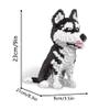 alltogetho 9inch Hight Husky Dog Model Micro Mini Building Blocks Set: A Fun Gift & Educational Recreational Toy for Pet Lovers view 3
