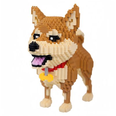 alltogetho Enjoy The Delightful Company of The Tolerant and Peaceful Shiba Inu with Micro Mini Building Block Dog Toys Set: A Toy for a Dog Lover