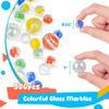 LovesTown 500PCS Glass Marbles Bulk, Vintage Cat Eye Marble, for Vase Filler Flower Candle Crafts and Table Centerpieces Decoration, 5 Colors, 1"/0.63" view 2