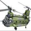FULHOLPE CH-47 Transport Helicopter Chinook Building Blocks Set, MOC Military Aircraft Model Bricks Construction Toy Compatible with Major Brands - 1622 Pieces view 2