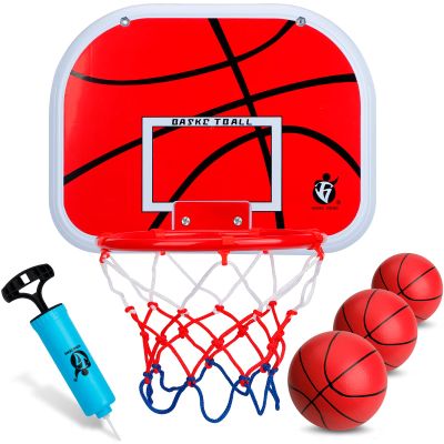 Dilabnba 3PCS 7'' Replacement Ball + Mini Basketball Hoop