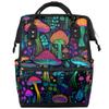 Skonsati Diaper Backpack for Moms Multicolor Mushroom Baby Bag Large Diaper Tote Bags Nappy Bag Waterproof Travel Essentials with Stroller Straps view 1