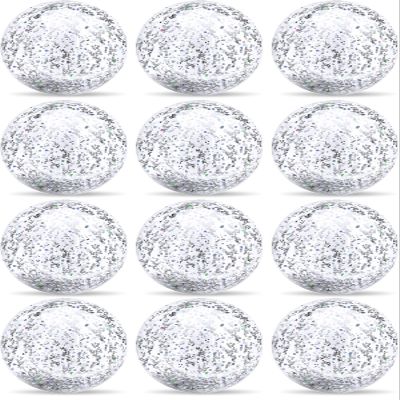 12 Pack Inflatable Glitter Beach Balls Bulk-16" Beach Ball Swimming Pool Toys for Games Adults Kids, Summer Pool Beach Party Decoration,Luau Decorations Essential Blow Up Beach Ball (Silver,Glitter)