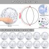 12 Pack Inflatable Glitter Beach Balls Bulk-16" Beach Ball Swimming Pool Toys for Games Adults Kids, Summer Pool Beach Party Decoration,Luau Decorations Essential Blow Up Beach Ball (Silver,Glitter) view 3