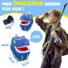 Dinosaur Walkie Talkies for Kids 3 Pack Camping Gear T-Rex Outdoor Toys for Boys Girls Age 3-12 Year Old 3 Channel Long Range Birthday Gifts Easter Christmas Stocking Stuffers Blue view 4