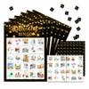 HEZNZXQ Retirement Bingo Party Game Cards, Black and Gold Themed Office Bingo Games, Retirement Party Favors Decorations, 24 Players for Adult Party Supplies -08 view 1