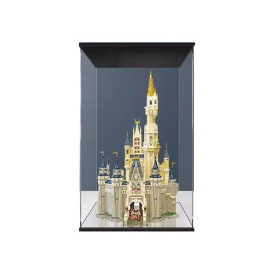 HAIWENFEIQI Acrylic Display Case for LegoCastle Blocks 71040Compatible LegoModel Gift Storage Display (Model not Included) (Top and Bottom with Cover and Door)