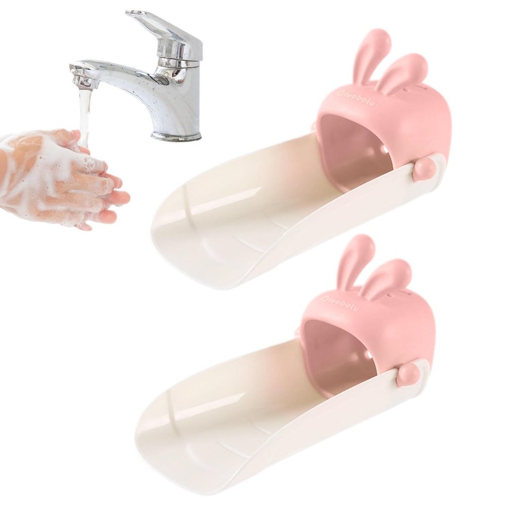 2 Kids Faucet Extender - Kids Sink Extender, Faucet Extender, Silicone Cartoon Water Faucet Extender | Hand Extender Washing Faucet Covers, Sink Spout Wash Helper for Sink, Kitchen, Bathroom