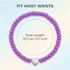 Sureio 24 Pcs Friendship Bracelets for Kids Girls Stretch, Rainbow Heart view 2