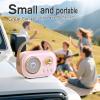 Mini Karaoke Machine,White Elephant Gifts,Stocking Stuffers for Teen, Christmas Gifts for 3-12+ Years Old, Portable Bluetooth Speaker with Wireless Microphone Kids Boys Girls-Pink view 2