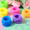 Sratte 1000 Pcs 80s Silicone Jelly Bracelets Bulk Rubber Bracelets Portable Silicone Bands Lightweight Wristband Bangle Hair Ties Women men Accessories Party Favor (Neon) view 4