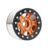 WONFAST 4PCS 1.55 inch Metal Beadlock Wheels Rim Hub RC Aluminum Alloy Wheel Replacement for 1:10 RC Rock Crawler Car for Axial 90069 D90 TF2 Tamiya CC01 MST JIMNY Parts (Black Orange) view 3