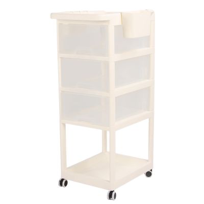 NOENNULL Baby Diaper Rolling Cart Baby Diaper Cart with Wheels Reinforced Handle Rolling Utility Cart Nursery Storage Organizer Diaper