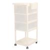 NOENNULL Baby Diaper Rolling Cart Baby Diaper Cart with Wheels Reinforced Handle Rolling Utility Cart Nursery Storage Organizer Diaper view 1
