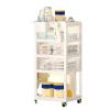 NOENNULL Baby Diaper Rolling Cart Baby Diaper Cart with Wheels Reinforced Handle Rolling Utility Cart Nursery Storage Organizer Diaper view 3