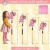 Frebuta Hobby Horse on a Stick,30 to 50In Stick Horse for Kids 3-12 Years Plush Handcrafted Party Cowgirl Music Pink Pony Horse Toy with Illuminated Wheel Stainless Steels Soft Sponge Handle (Pink) view 2