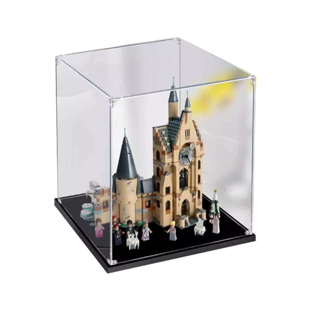HAIWENFEIQI Acrylic Display Case for LegoClock Tower 75948 Compatible LegoModel Gift Storage Display (Model not Included) (2mm)