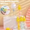 8PCS Bottle Brush Sponge Nipple Brushes Long Handle Cup Cleaner Brush for Baby Bottle Glasswares Mugs Cups Kitchen Clean (4 Bottle Brushes + 4 Nipple Brushes) view 4