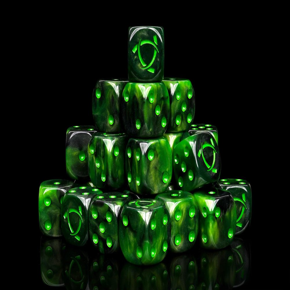 Baron of Dice Warp Rune Resin Dice - Set of 25 (Round)