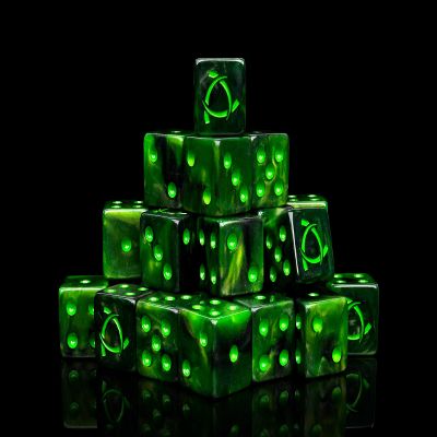 Baron of Dice Warp Rune Resin Dice - Set of 25 (Square)
