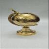 Geometric Brass Globe Showpiece, 6 Inches, Antique Gold Finish view 1