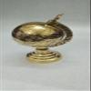 Geometric Brass Globe Showpiece, 6 Inches, Antique Gold Finish view 2
