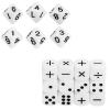18Pcs 16mm White Acrylic Right Angled Dices Game Props Toy for Kids Mathematical Symbol Game Dices Kids Teaching Tool Kids Mathematical Dices view 3