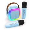 Koolcover Mini Karaoke Machine for Kids Adults, Portable Bluetooth Speaker with 2 Wireless Microphones,Toys Birthday Gifts for Girls Ages 4, 5, 6, 7, 8,9,10,11,12+ Family Home Party (Blue) view 1