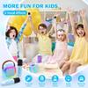 Koolcover Mini Karaoke Machine for Kids Adults, Portable Bluetooth Speaker with 2 Wireless Microphones,Toys Birthday Gifts for Girls Ages 4, 5, 6, 7, 8,9,10,11,12+ Family Home Party (Blue) view 3