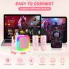 Koolcover Mini Karaoke Machine for Kids Adults, Portable Bluetooth Speaker with 2 Wireless Microphones,Toys Birthday Gifts for Girls Ages 4, 5, 6, 7, 8,9,10,11,12+ Family Home Party (Pink) view 4