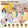 Koolcover Mini Karaoke Machine for Kids Adults, Portable Bluetooth Speaker with 2 Wireless Microphones,Toys Birthday Gifts for Girls Ages 4, 5, 6, 7, 8,9,10,11,12+ Family Home Party (Beige) view 3