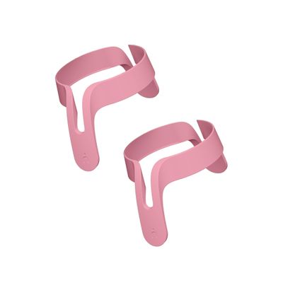 Nanobebe Flexy Bottle Handles, Easy-Grip Ergonomic 2-Pack, Transitional Sippy Cup, Pink