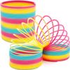 The Dreidel Company Jumbo Rainbow Plastic Coil Spring, Party Favor for Kids, Individually Wrapped, 7" (175mm) Spring (8-Pack) view 1