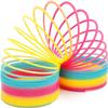 The Dreidel Company Jumbo Rainbow Plastic Coil Spring, Party Favor for Kids, Individually Wrapped, 7" (175mm) Spring (8-Pack) view 2