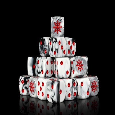 Baron of Dice Chaos Star Resin Dice - Set of 25 (Round, Marbled)