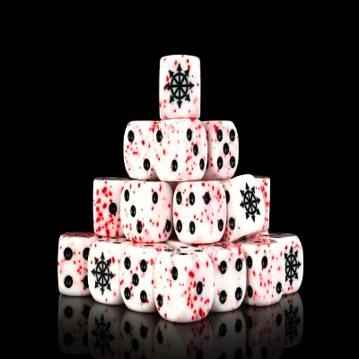 Baron of Dice Chaos Star Resin Dice - Set of 25 (Round, Bloody Massacre)