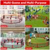 Gaga Ball Pit for Kids, Portable Gagaball Court 15ft Equipped with Carry Bag, 2 Gaga Balls, Wind Ropes and Ground Spikes for Sport Games and Indoor & Outdoor Activities view 4