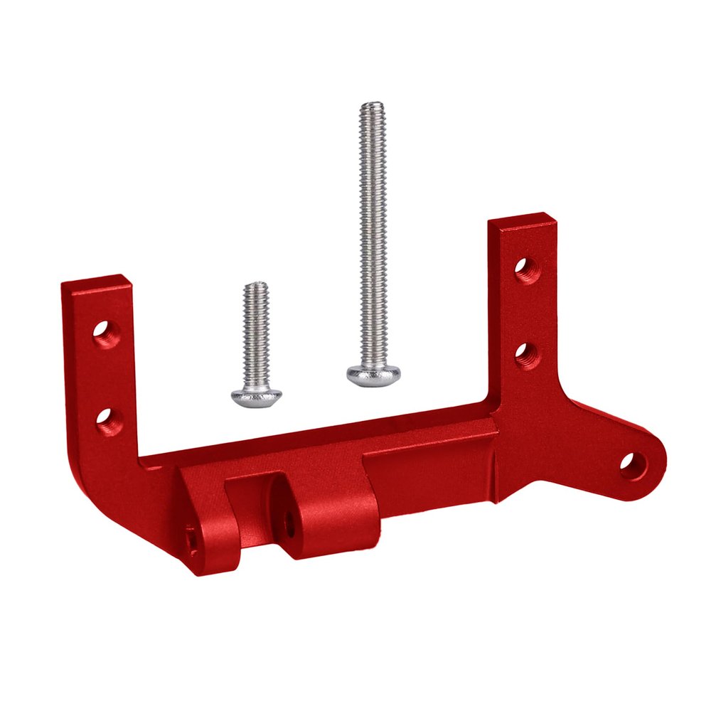 Aluminum Servo Mount for TRX4, SOA Mount Non Destructive Installation on Axle Servo Mount for 1/10 RC Crawler Car TRX-4 Upgrade Parts (Red)