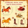 10 Pcs Western Balloons, Western Cowgirl Cowboy Party Balloons,Cowgirl Bachelorette Party Decorations Cowgirl Boot Hat Horse Foil Balloons for Western Rodeo Birthday Party Supplies view 2