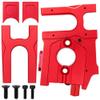 Vgoohobby Metal Sliding Motor Mount & Motor Mount Plate Center Diff Differential Mount Compatible with Arrma Kraton Typhon Outcast 6S Felony Talion Mojave RC Car Upgrade Parts (Red) view 1