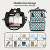Skonsati Baby Diaper Bag Backpack Aztec Indian Bohemian Style Large Tote Diaper Bag for Mom Nappy Bag Baby Essentials Travel Tote with Stroller Straps view 3