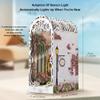 Book Nook Kit Decorative Bookend Stand Creative Bookshelf Miniature Booknook Kit 3D Wooden Puzzle for Adults Room Dollhouse Decoration (Garden House) view 3