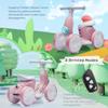 JoyRydz 6V Electric Baby Balance Bike with Bubble Machine,4 in 1 Toddler Balance Bike w/Remote Control for 1 Year Old Boys Girls Kids Bubble Bike Ride on Toys w/Powered Motor,Music,LED Lights (Pink) view 3